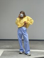 Брюки в пижамном стиле (М467)